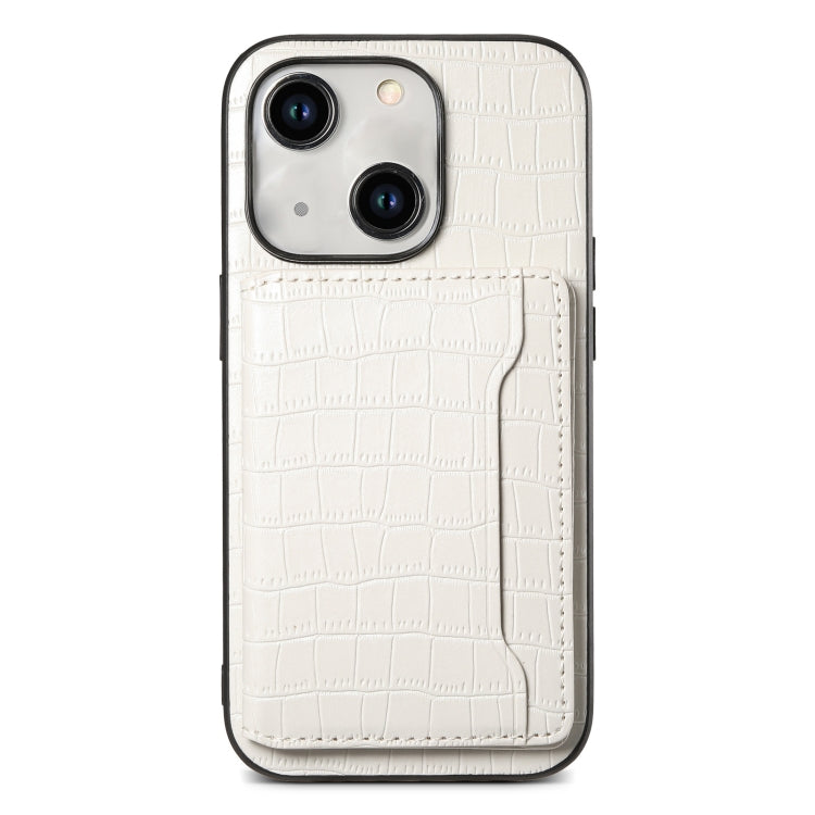 Crocodile Texture Card Bag Design Full Coverage Phone Case, For iPhone 13 Pro, For iPhone 13, For iPhone 12 Pro / 12, For iPhone 12 Pro Max, For iPhone 11 Pro Max, For iPhone 11, For iPhone 11 Pro