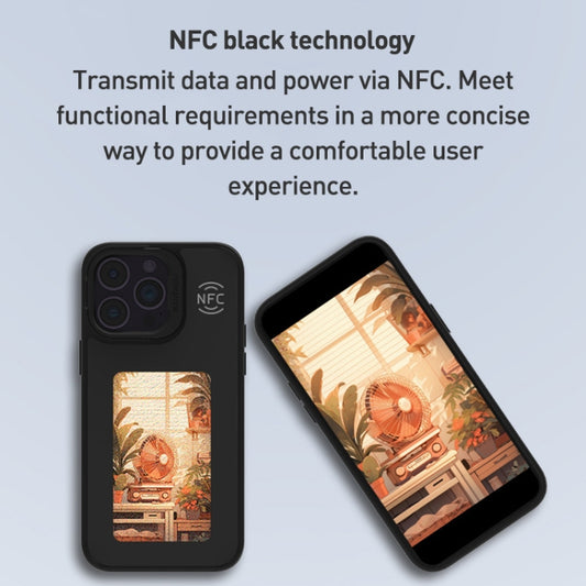 جراب هاتف DIY بشاشة حبر إلكتروني رباعية الألوان بتقنية NFC، لهاتف iPhone 14 Pro Max، لهاتف iPhone 13