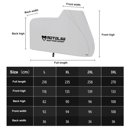 MOTOLSG Motorcycle Waterproof Sunproof Dustproof Thickening Cover