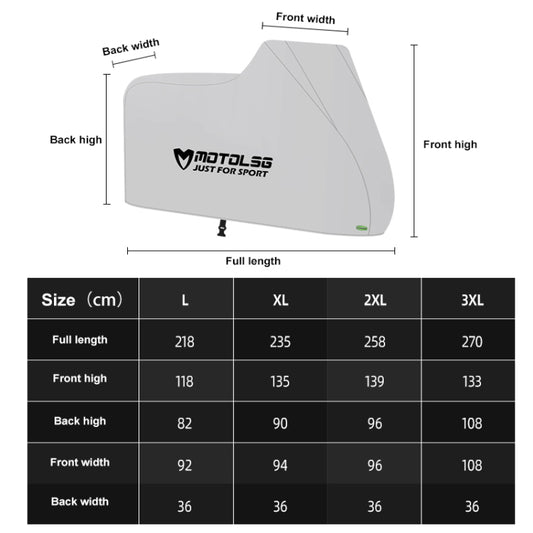 MOTOLSG Motorcycle Waterproof Sunproof Dustproof Thickening Cover