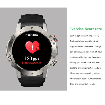 ELF3 1.39 inch TFT Round Screen Outdoor Silicone Strap Smart Watch Supports Blood Oxygen Monitoring