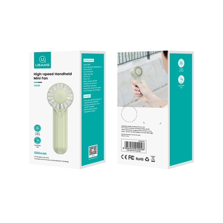 USAMS ZB288 Portable Type-C Rechargeable High Speed Handheld Mini Fan