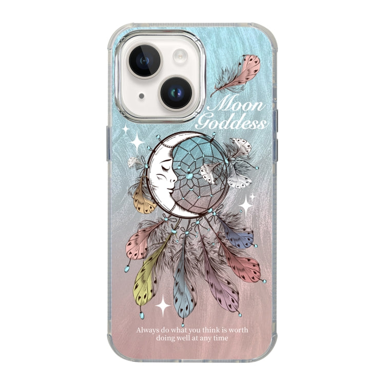جراب هاتف مضاد للصدمات بتغطية كاملة وتصميم إشعاعي بنمط توضيحي، مناسب لهاتف iPhone 15 Pro Max، وiPhone 15 Pro، وiPhone 15، وiPhone 14