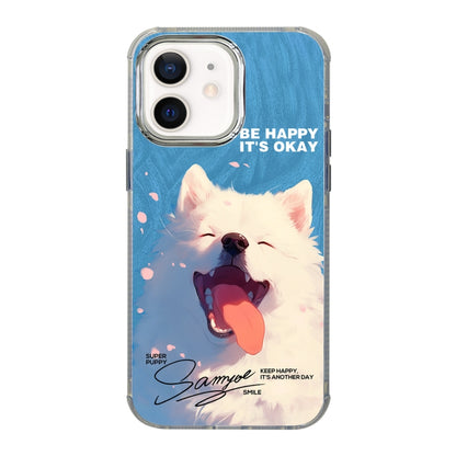 جراب هاتف مضاد للصدمات بتغطية كاملة وتصميم إشعاعي بنمط توضيحي، مناسب لأجهزة iPhone 13 وiPhone 12 وiPhone 12 Pro Max وiPhone 12 Pro