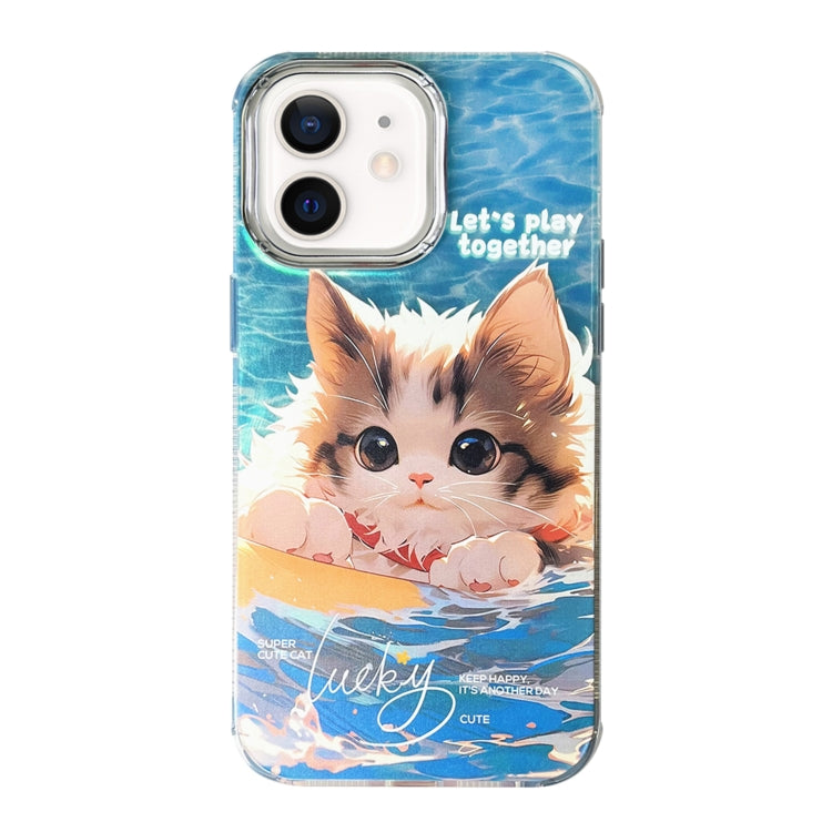 جراب هاتف مضاد للصدمات بتغطية كاملة وتصميم إشعاعي بنمط توضيحي، مناسب لأجهزة iPhone 13 وiPhone 12 وiPhone 12 Pro Max وiPhone 12 Pro