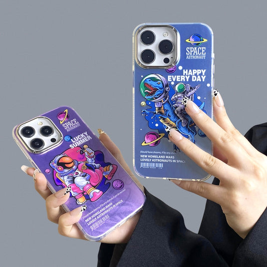جراب هاتف مضاد للصدمات بتغطية كاملة وتصميم إشعاعي بنمط توضيحي، مناسب لهاتف iPhone 15 Pro Max، وiPhone 15 Pro، وiPhone 15، وiPhone 14