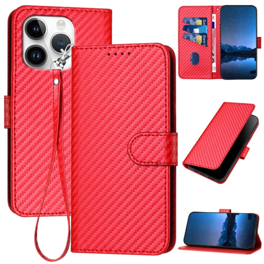 جراب هاتف YX0070 من ألياف الكربون مع مشبك جلدي وحزام، مناسب لأجهزة iPhone 16 Pro وiPhone 16 Plus وiPhone 16 وiPhone 15 Pro Max وiPhone 15 Pro وiPhone 15 Plus