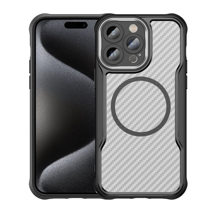 Carbon Fiber Texture MagSafe Translucent Phone Case, For iPhone 15 Pro, For iPhone 15 Plus / 14 Plus, For iPhone 15, For iPhone 14 / 13, For iPhone 14 Pro, For iPhone 14 Pro Max