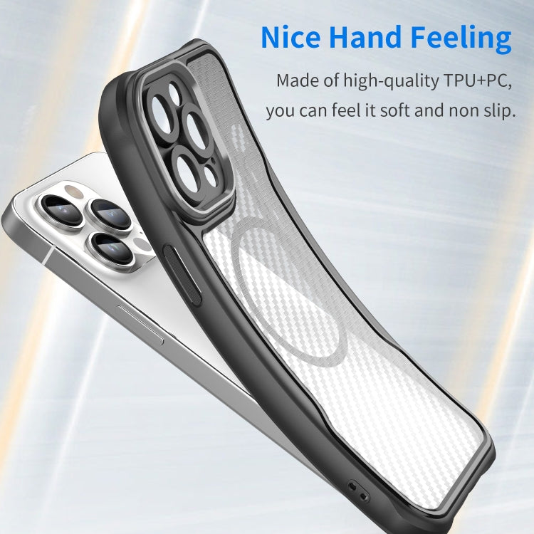 Carbon Fiber Texture MagSafe Translucent Phone Case, For iPhone 15 Pro, For iPhone 15 Plus / 14 Plus, For iPhone 15, For iPhone 14 / 13, For iPhone 14 Pro, For iPhone 14 Pro Max