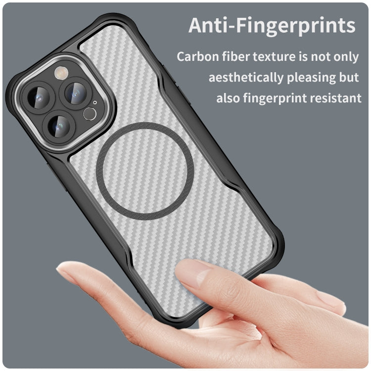 Carbon Fiber Texture MagSafe Translucent Phone Case, For iPhone 15 Pro, For iPhone 15 Plus / 14 Plus, For iPhone 15, For iPhone 14 / 13, For iPhone 14 Pro, For iPhone 14 Pro Max