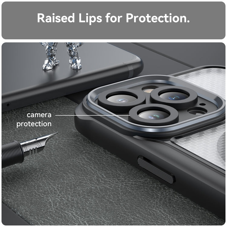 Carbon Fiber Texture MagSafe Translucent Phone Case, For iPhone 15 Pro, For iPhone 15 Plus / 14 Plus, For iPhone 15, For iPhone 14 / 13, For iPhone 14 Pro, For iPhone 14 Pro Max