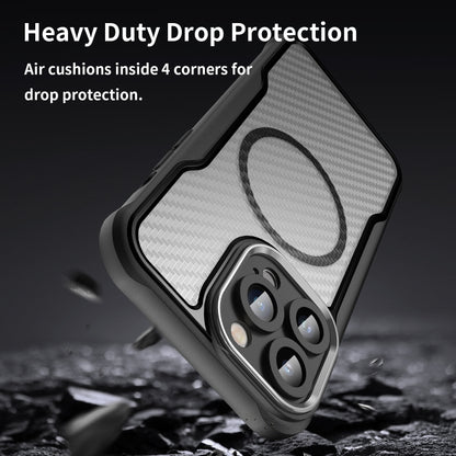 Carbon Fiber Texture MagSafe Translucent Phone Case, For iPhone 15 Pro, For iPhone 15 Plus / 14 Plus, For iPhone 15, For iPhone 14 / 13, For iPhone 14 Pro, For iPhone 14 Pro Max