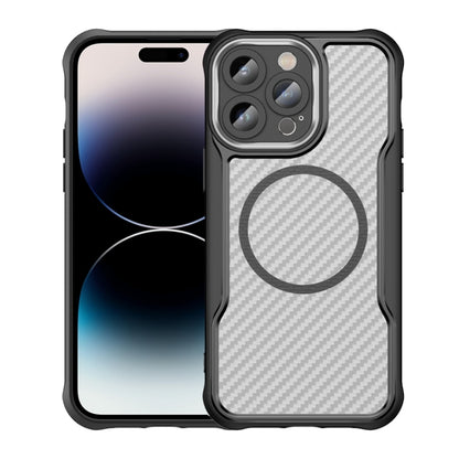Carbon Fiber Texture MagSafe Translucent Phone Case, For iPhone 15 Pro, For iPhone 15 Plus / 14 Plus, For iPhone 15, For iPhone 14 / 13, For iPhone 14 Pro, For iPhone 14 Pro Max