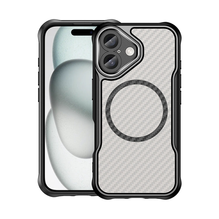 Carbon Fiber Texture MagSafe Translucent Phone Case, For iPhone 16 Pro Max, For iPhone 16 Pro, For iPhone 16 Plus, For iPhone 16, iPhone 16e, For iPhone 15 Pro Max