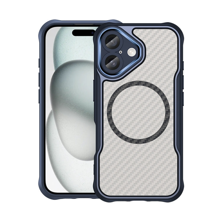 Carbon Fiber Texture MagSafe Translucent Phone Case, For iPhone 16 Pro Max, For iPhone 16 Pro, For iPhone 16 Plus, For iPhone 16, iPhone 16e, For iPhone 15 Pro Max