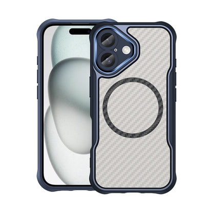 Carbon Fiber Texture MagSafe Translucent Phone Case, For iPhone 16 Pro Max, For iPhone 16 Pro, For iPhone 16 Plus, For iPhone 16, iPhone 16e, For iPhone 15 Pro Max