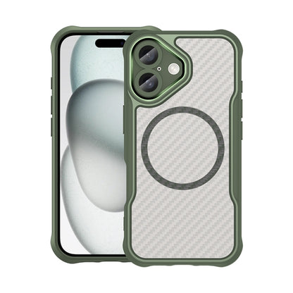 Carbon Fiber Texture MagSafe Translucent Phone Case, For iPhone 16 Pro Max, For iPhone 16 Pro, For iPhone 16 Plus, For iPhone 16, iPhone 16e, For iPhone 15 Pro Max