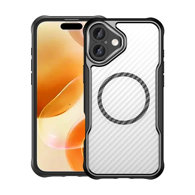 Carbon Fiber Texture MagSafe Translucent Phone Case, For iPhone 16 Pro Max, For iPhone 16 Pro, For iPhone 16 Plus, For iPhone 16, iPhone 16e, For iPhone 15 Pro Max