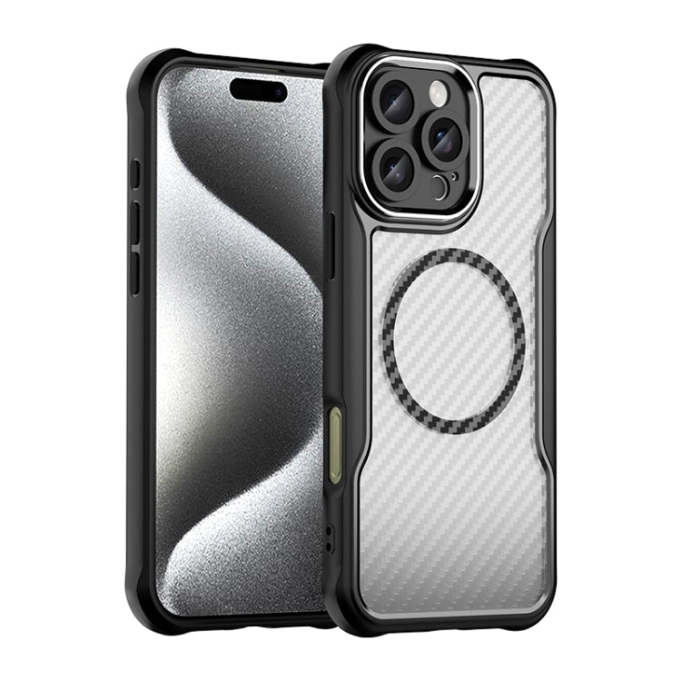 Carbon Fiber Texture MagSafe Translucent Phone Case, For iPhone 16 Pro Max, For iPhone 16 Pro, For iPhone 16 Plus, For iPhone 16, iPhone 16e, For iPhone 15 Pro Max