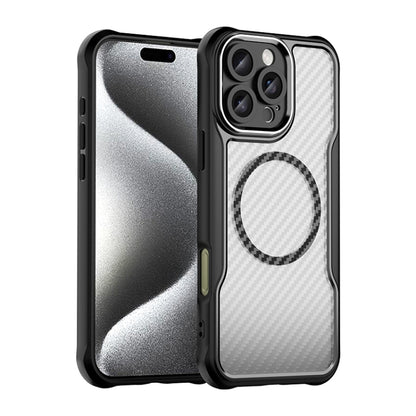 Carbon Fiber Texture MagSafe Translucent Phone Case, For iPhone 16 Pro Max, For iPhone 16 Pro, For iPhone 16 Plus, For iPhone 16, iPhone 16e, For iPhone 15 Pro Max