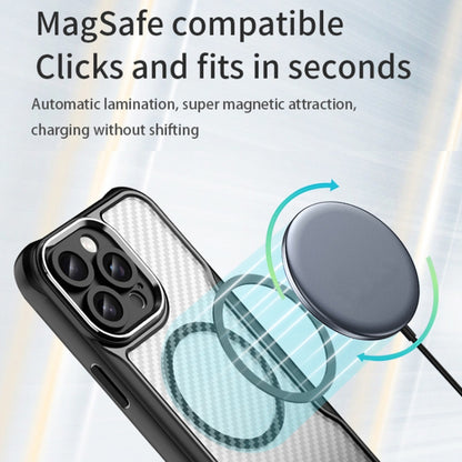 Carbon Fiber Texture MagSafe Translucent Phone Case, For iPhone 16 Pro Max, For iPhone 16 Pro, For iPhone 16 Plus, For iPhone 16, iPhone 16e, For iPhone 15 Pro Max