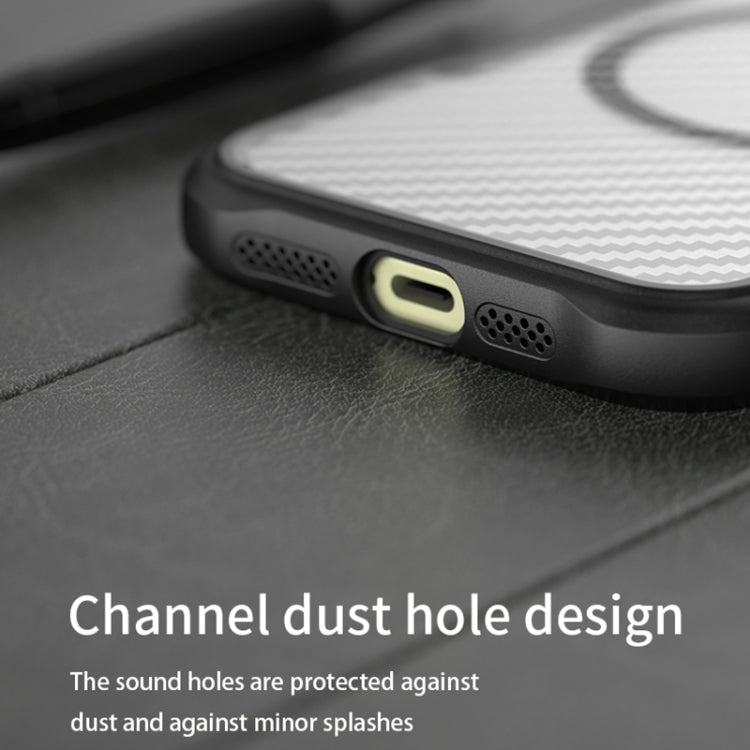 Carbon Fiber Texture MagSafe Translucent Phone Case, For iPhone 16 Pro Max, For iPhone 16 Pro, For iPhone 16 Plus, For iPhone 16, iPhone 16e, For iPhone 15 Pro Max