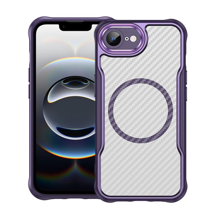 Carbon Fiber Texture MagSafe Translucent Phone Case, For iPhone 16 Pro Max, For iPhone 16 Pro, For iPhone 16 Plus, For iPhone 16, iPhone 16e, For iPhone 15 Pro Max