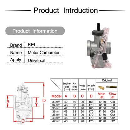 Universal Motorcycle Carburetor Carb Motor Carburetor
