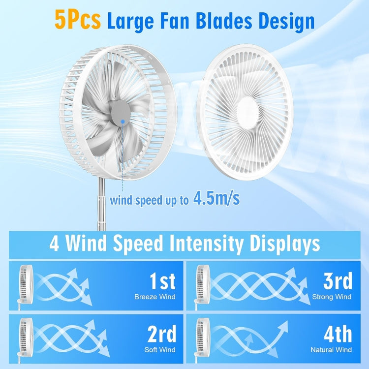F9 Folding Adjustable Height Desktop Electric Fan