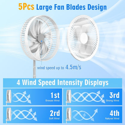 F9 Folding Adjustable Height Desktop Electric Fan