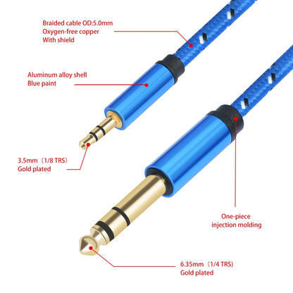 3662-3662BK 3.5mm Male to 6.35mm Male Stereo Amplifier Audio Cable
