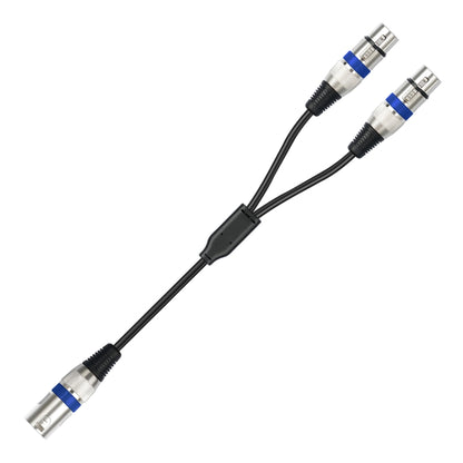 2055YMFF-05 XLR 3pin Male to Dual Female Audio Cable, Length: 50cm