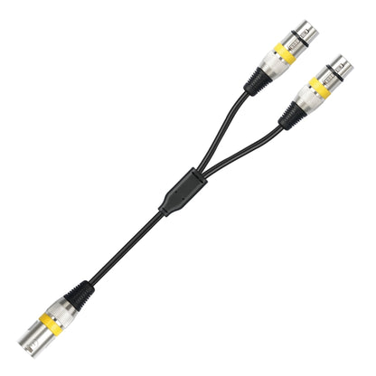 2055YMFF-05 XLR 3pin Male to Dual Female Audio Cable, Length: 50cm
