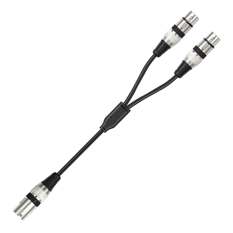 2055YMFF-05 XLR 3pin Male to Dual Female Audio Cable, Length: 50cm