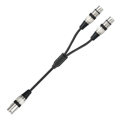 2055YMFF-05 XLR 3pin Male to Dual Female Audio Cable, Length: 50cm