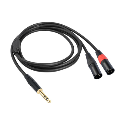 TC145YXK108RE-10 6.35mm 1/4 TRS Male to Dual XLR Male Audio Cable