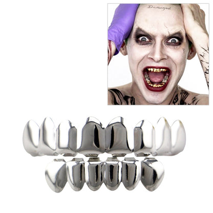 طقم أسنان ذهبية من إكسسوارات الهيب هوب مطلية بالذهب الحقيقي، طقم أسنان علوي ناعم، ثمانية أسنان سفلية، ستة أسنان