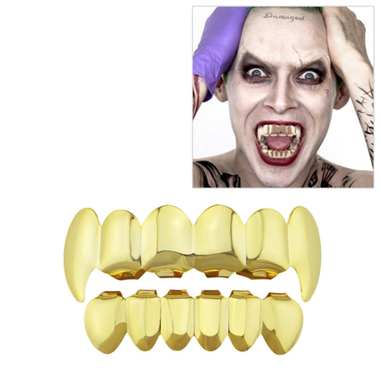 زينة الهالوين المصنوعة من الذهب الحقيقي المطلي بالكهرباء، بدلة أسنان وأنياب، من COS Props