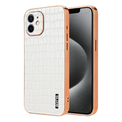 AZNS Electroplated Frame Crocodile Texture Full Coverage Phone Case
