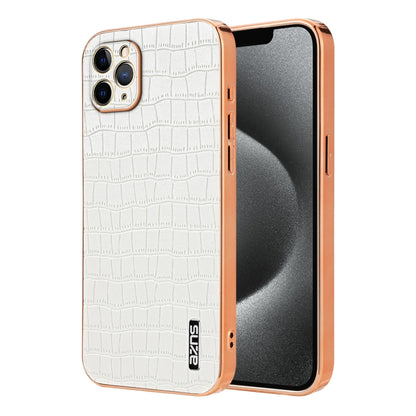 AZNS Electroplated Frame Crocodile Texture Full Coverage Phone Case