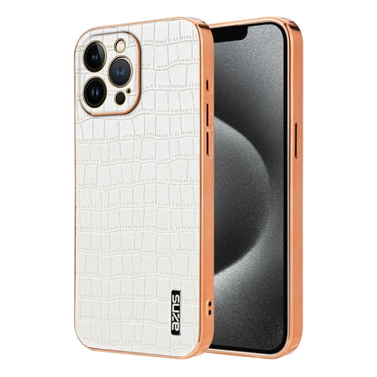 AZNS Electroplated Frame Crocodile Texture Full Coverage Phone Case