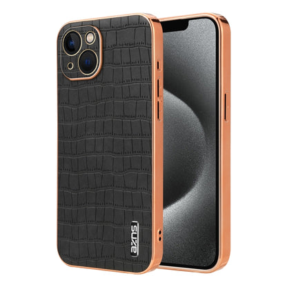 AZNS Electroplated Frame Crocodile Texture Full Coverage Phone Case