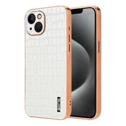 AZNS Electroplated Frame Crocodile Texture Full Coverage Phone Case