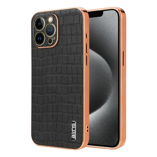 AZNS Electroplated Frame Crocodile Texture Full Coverage Phone Case