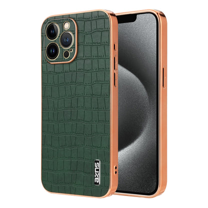 AZNS Electroplated Frame Crocodile Texture Full Coverage Phone Case