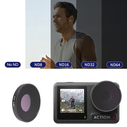 For DJI Osmo Action 4 JUNESTAR Threaded Camera Lens Filter, MCUV, CPL, ND8, ND16, ND32, ND64, ND1000, ND8PL, ND16PL, ND32PL, ND64PL, NIGHT, STAR, Streak Gold Drawing, Streak Blue Drawing, Macro 15X, Pink Diving Filter, Magenta Diving Filter������������...