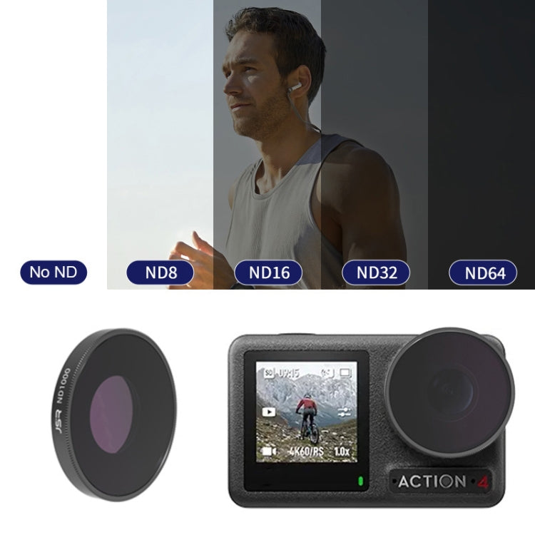 For DJI Osmo Action 4 JUNESTAR Threaded Camera Lens Filter, MCUV, CPL, ND8, ND16, ND32, ND64, ND1000, ND8PL, ND16PL, ND32PL, ND64PL, NIGHT, STAR, Streak Gold Drawing, Streak Blue Drawing, Macro 15X, Pink Diving Filter, Magenta Diving Filter������������...