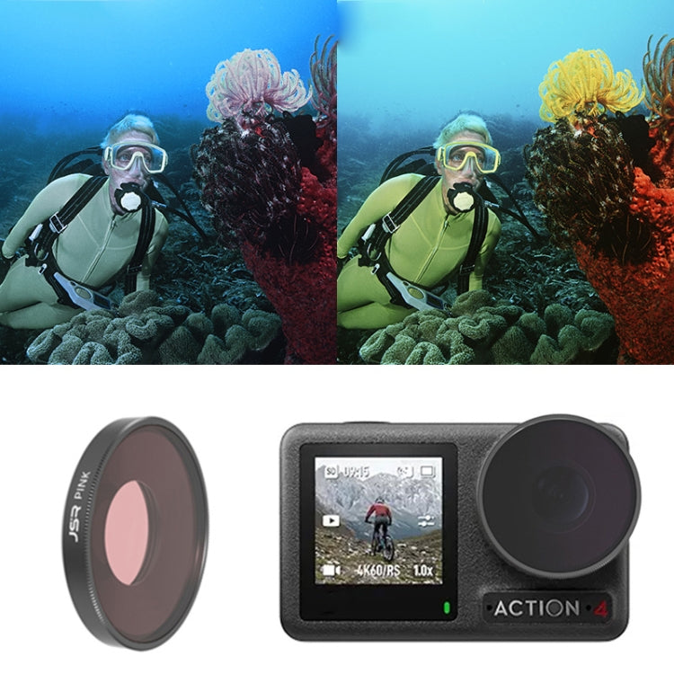 For DJI Osmo Action 4 JUNESTAR Threaded Camera Lens Filter, MCUV, CPL, ND8, ND16, ND32, ND64, ND1000, ND8PL, ND16PL, ND32PL, ND64PL, NIGHT, STAR, Streak Gold Drawing, Streak Blue Drawing, Macro 15X, Pink Diving Filter, Magenta Diving Filter������������...
