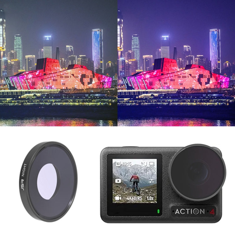 For DJI Osmo Action 4 JUNESTAR Threaded Camera Lens Filter, MCUV, CPL, ND8, ND16, ND32, ND64, ND1000, ND8PL, ND16PL, ND32PL, ND64PL, NIGHT, STAR, Streak Gold Drawing, Streak Blue Drawing, Macro 15X, Pink Diving Filter, Magenta Diving Filter������������...