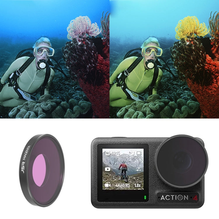 For DJI Osmo Action 4 JUNESTAR Threaded Camera Lens Filter, MCUV, CPL, ND8, ND16, ND32, ND64, ND1000, ND8PL, ND16PL, ND32PL, ND64PL, NIGHT, STAR, Streak Gold Drawing, Streak Blue Drawing, Macro 15X, Pink Diving Filter, Magenta Diving Filter������������...